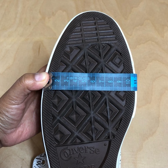 JW Anderson White Converse Edition Grid Logo Sneakers Unisex Size 12. - Picture 11 of 13